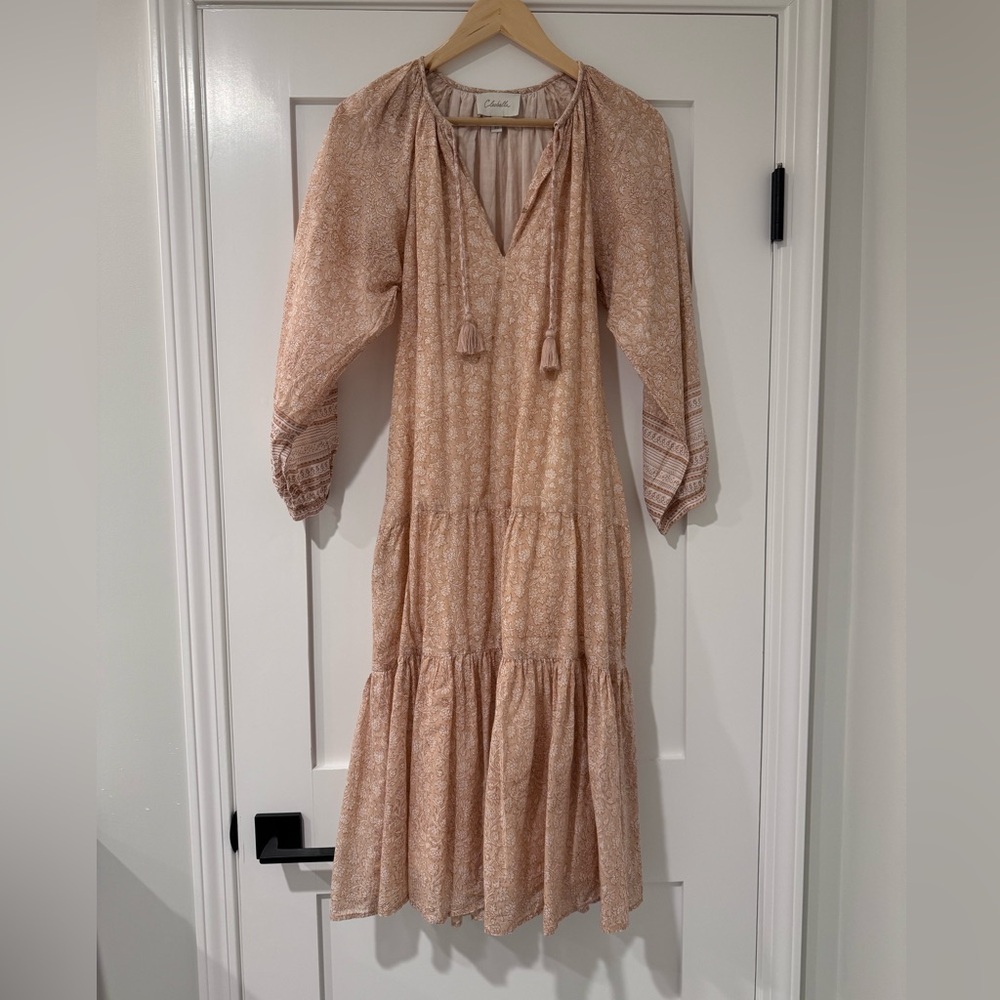 Cleobella Kala Midi Dress, Size XS, Pink/Salmon